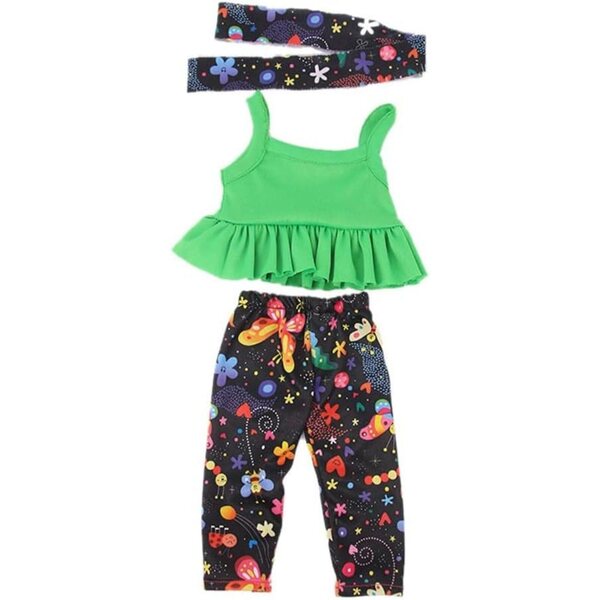 Puppenkleidung 46 cm – ärmelloses Oberteil, Hose und Stirnband Uteruik