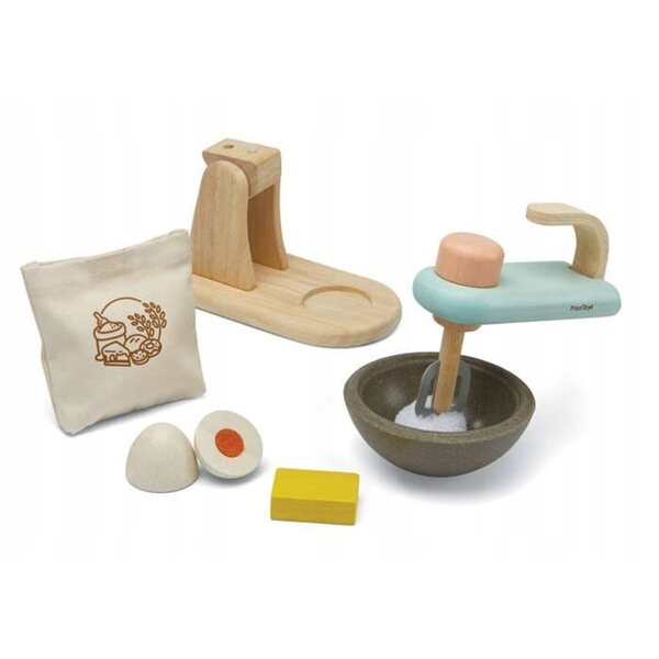 Plan Toys umweltfreundlicher Holzmixer für Kochspiele für Kinder ab 2 Jahren