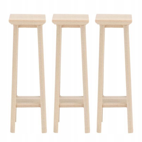 Set 3 Mini Supporti in Legno per Piante da Decorazione Casa 8,9x2,8 cm