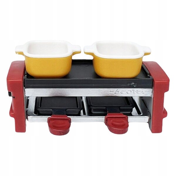 Miniature Grill per Casa delle Bambole Scala 1:12, Accessorio Rosso per Gioco