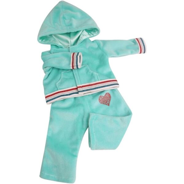 Completo Sportivo per Bambole Americane 46 cm - Felpa Cappuccio e Pantaloni Tuta