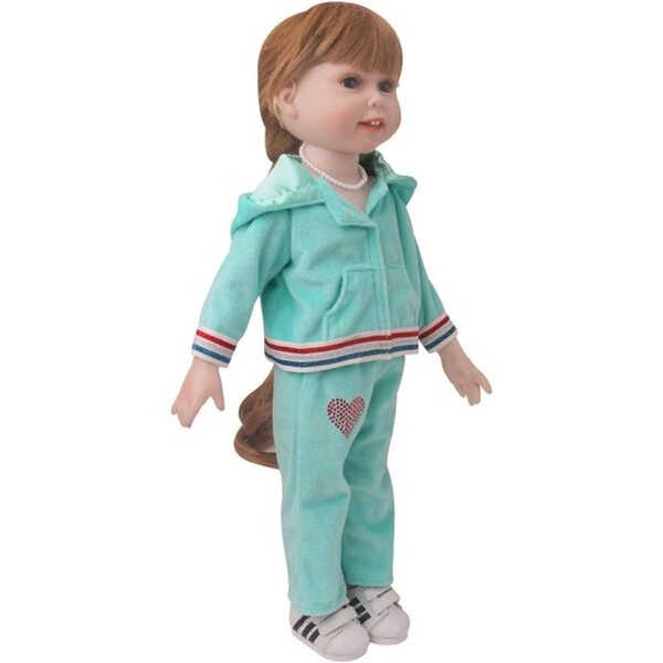 Completo Sportivo per Bambole Americane 46 cm - Felpa Cappuccio e Pantaloni Tuta