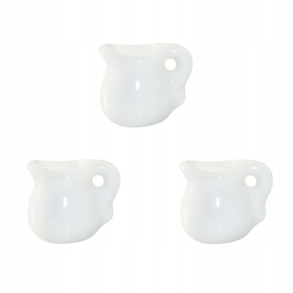 Lot de 3 Mini Pichets en Céramique Blanche pour Décoration et Photographie 1,6 cm