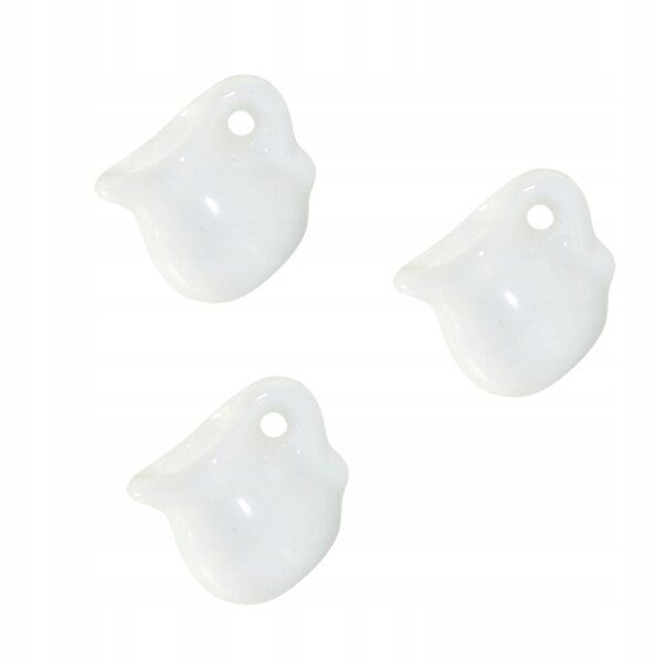 Set di 3 Mini Brocche in Ceramica Bianca per Decorazione e Fotografia 1,6 cm