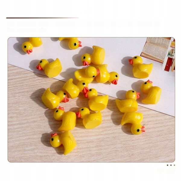 200 Mini-Deko-Entenküken aus gelbem Harz für Garten und Zuhause