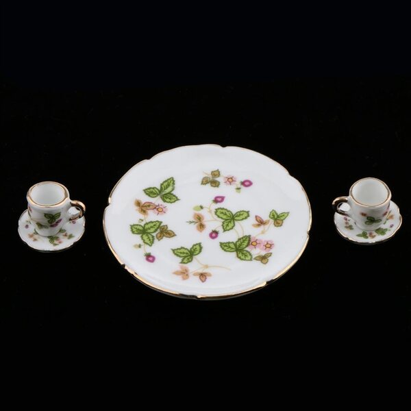 Miniatur-Set 8-teilig aus Keramik Tee 1/12 Puppenhaus