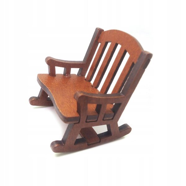 Mini Sedia in Legno Retro per Casa delle Bambole - Decorazione 5,5x5,7x6,5 cm