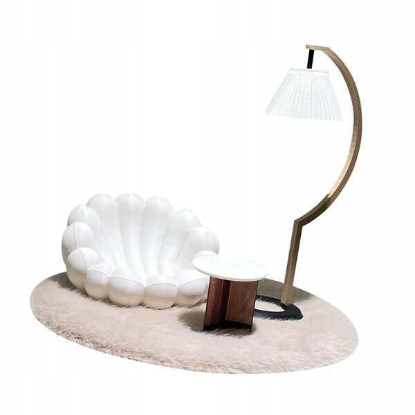 1:12 Puppenhaus-Miniaturmöbel-Set mit Sofa, Lampe und Couchtisch