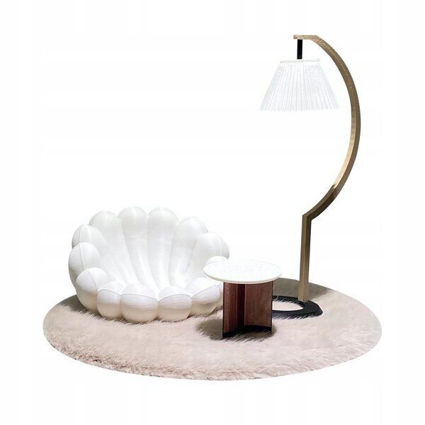 1:12 Puppenhaus-Miniaturmöbel-Set mit Sofa, Lampe und Couchtisch