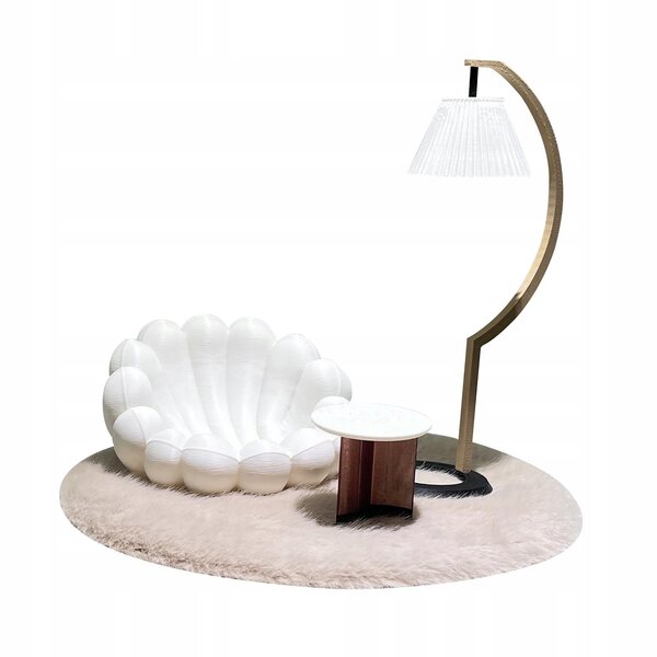 1:12 Puppenhaus-Miniaturmöbel-Set mit Sofa, Lampe und Couchtisch