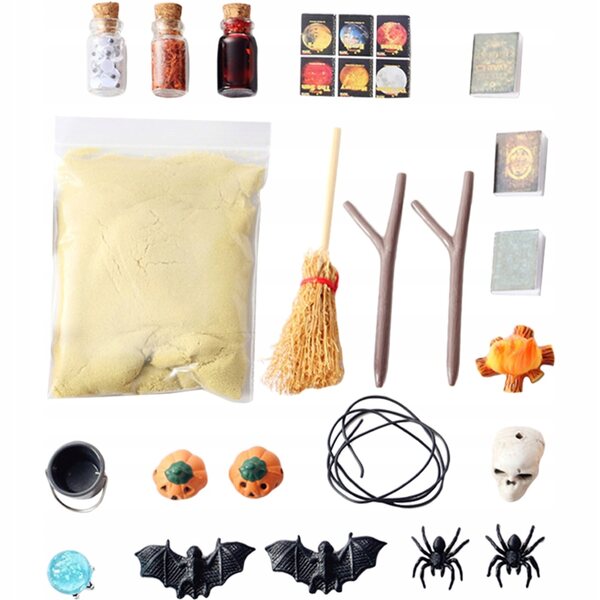 Halloween-Dekorationsset für Puppenhaus – realistisches und filigranes Modell