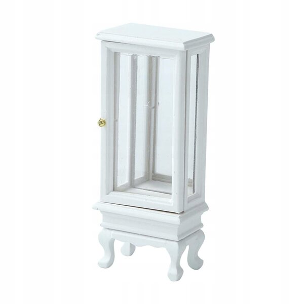 Mini armadio bianco in legno per casa delle bambole 1/16 - arredo realistico
