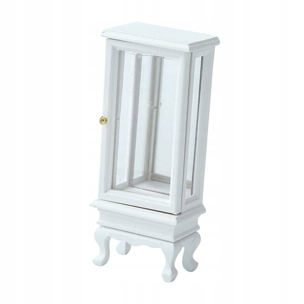 Mini armadio bianco in legno per casa delle bambole 1/16 - arredo realistico