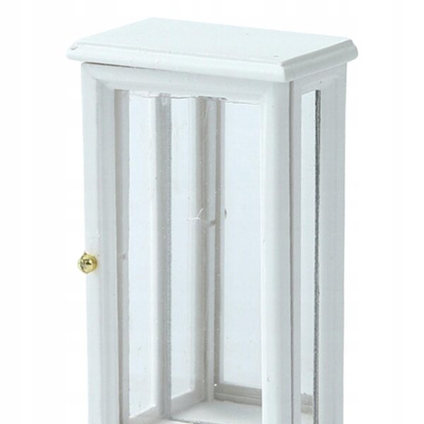 Mini armadio bianco in legno per casa delle bambole 1/16 - arredo realistico