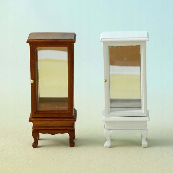 Mini armadio bianco in legno per casa delle bambole 1/16 - arredo realistico
