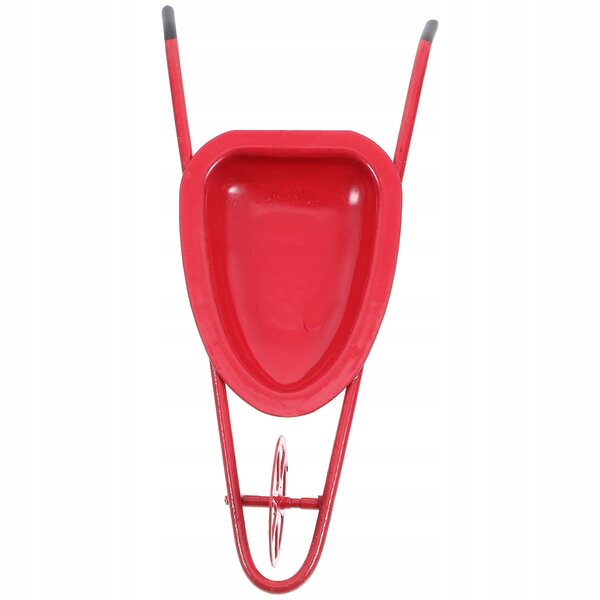 Mini carretto rosso in ferro per decorare casa e giardino, modello artigianale