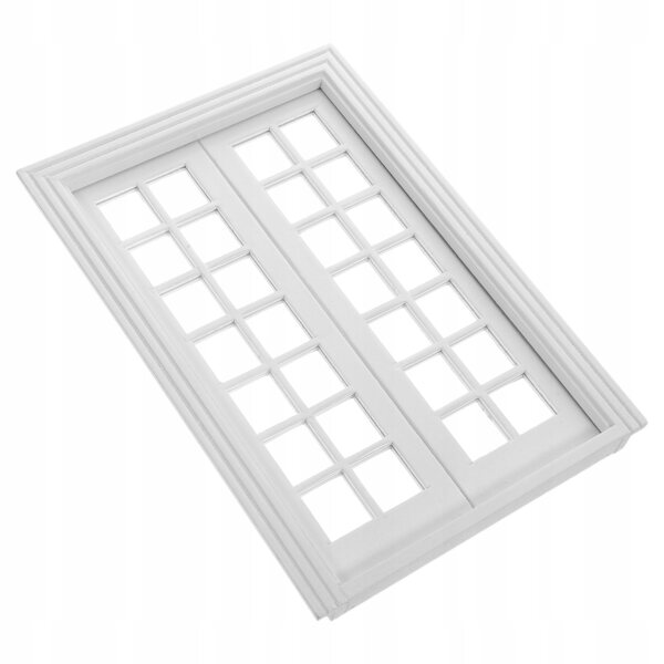 BIAŁE MINIATUROWE DREWNIANE DRZWICZKI DO DOMKU DLA LALEK DIY