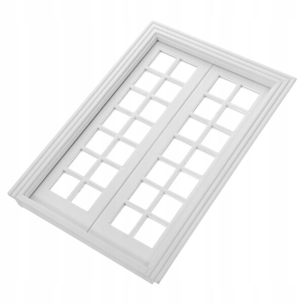 BIAŁE MINIATUROWE DREWNIANE DRZWICZKI DO DOMKU DLA LALEK DIY