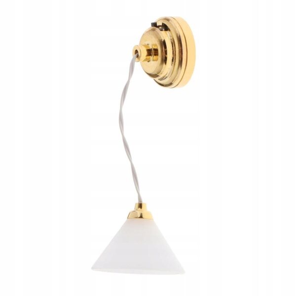 1:12 Miniatur-Deckenlampe mit LED für Puppenhaus weiß