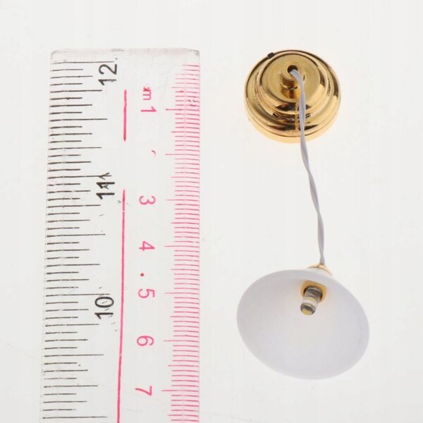 1:12 Miniatur-Deckenlampe mit LED für Puppenhaus weiß