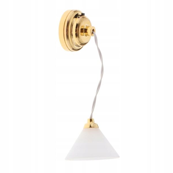 1:12 Miniatur-Deckenlampe mit LED für Puppenhaus weiß