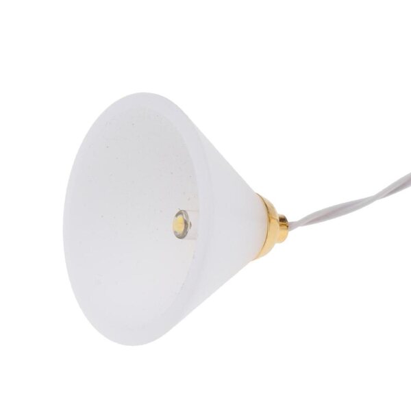 1:12 Miniatur-Deckenlampe mit LED für Puppenhaus weiß