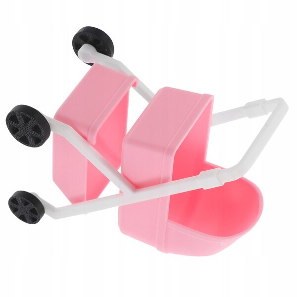 Mini Passeggino per Bambole rosa in plastica realistica 9,5x7,5x5,5 cm