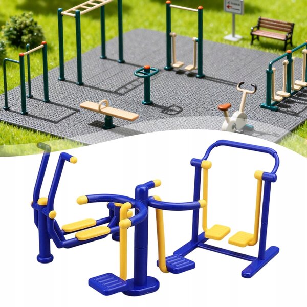 Miniatura attrezzatura fitness per casa delle bambole 1:12 e 1:18, 3 pezzi