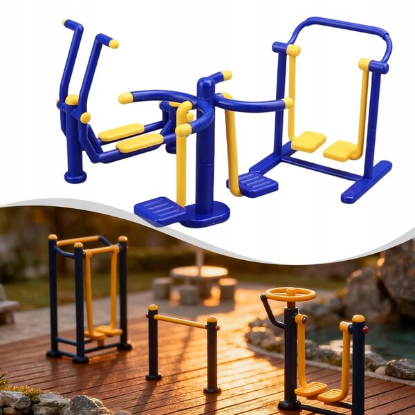 Miniatura attrezzatura fitness per casa delle bambole 1:12 e 1:18, 3 pezzi