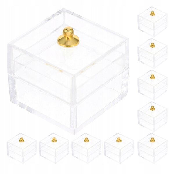 Mini transparente Leckerliboxen, 12-teiliges Set für Puppenhaus