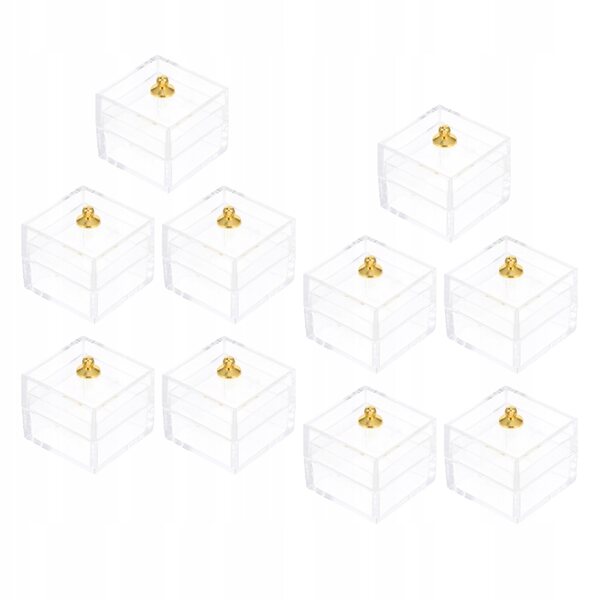 Mini transparente Leckerliboxen, 12-teiliges Set für Puppenhaus