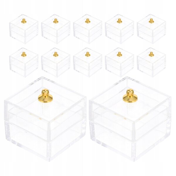 Mini transparente Leckerliboxen, 12-teiliges Set für Puppenhaus