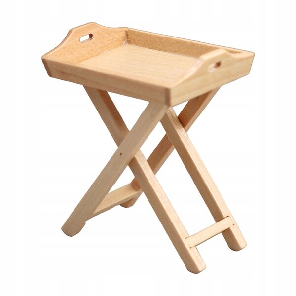 1:12 Domus-Modell für Puppen mit Obsttablett und hellbraunem Holzständer