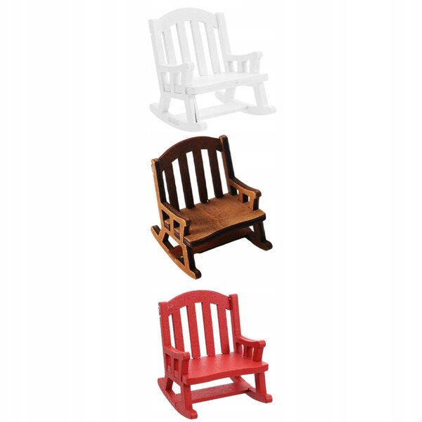 Set 3 Mini Sedie in Legno per Casa delle Bambole e Decorazioni Scenografiche