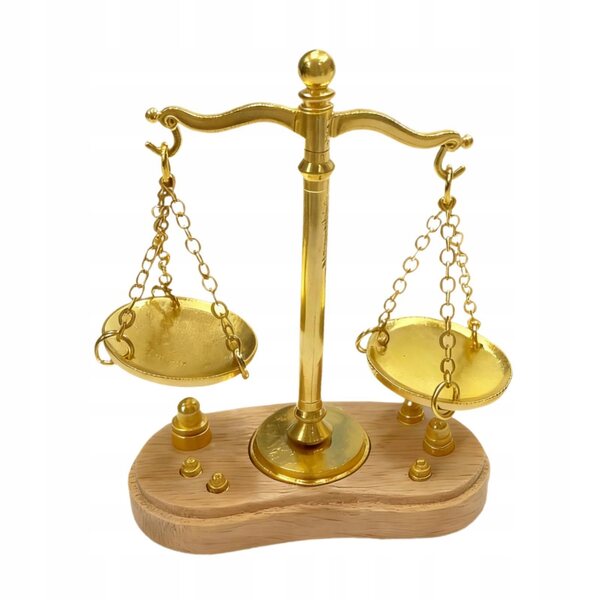 Skala równowagi domku dla lalek Miniaturowa skala ważenia Model Vintage Retro Wood