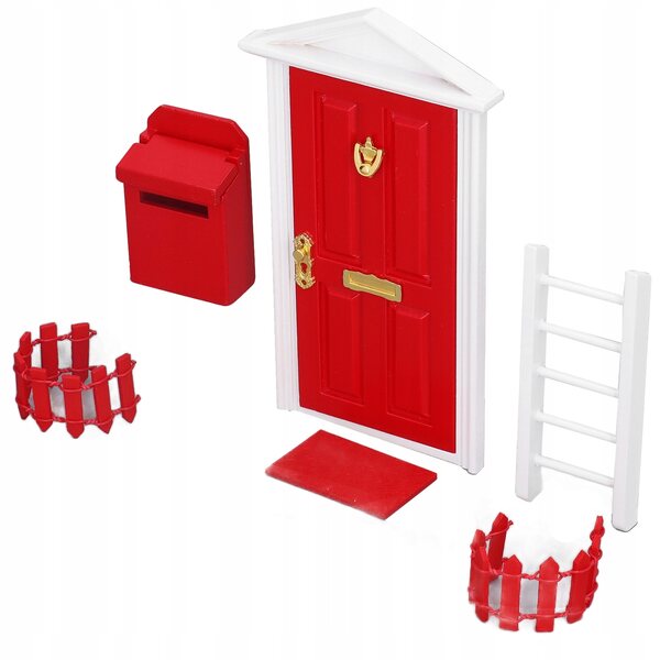 Miniatuursed puituksed nukumajadele 1:12 realistlike punaste detailidega