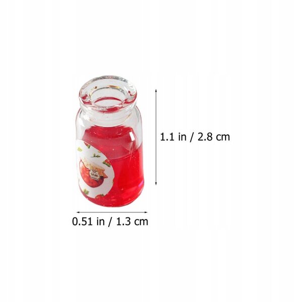 Set 3 modelli mini realistici cibo miele, latte e fragole per decorazioni