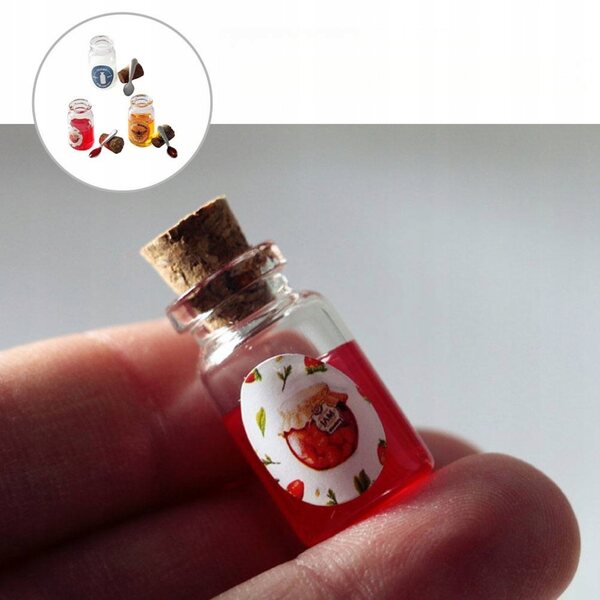 Set 3 modelli mini realistici cibo miele, latte e fragole per decorazioni