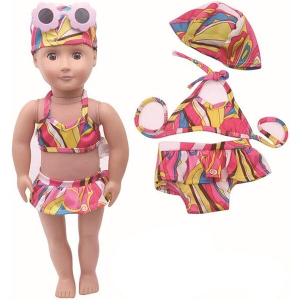 18 Zoll American Doll Badeanzug Set Freizeitkleidung