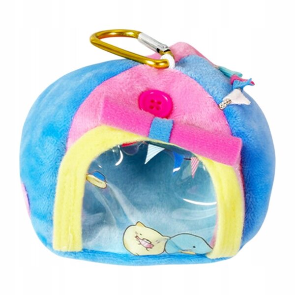 Miniatura Tenda da Principessa in Tessuto Blu 9x9x9 cm Accessorio per Bambole