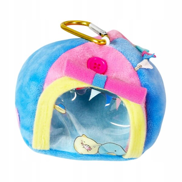 Miniatura Tenda da Principessa in Tessuto Blu 9x9x9 cm Accessorio per Bambole