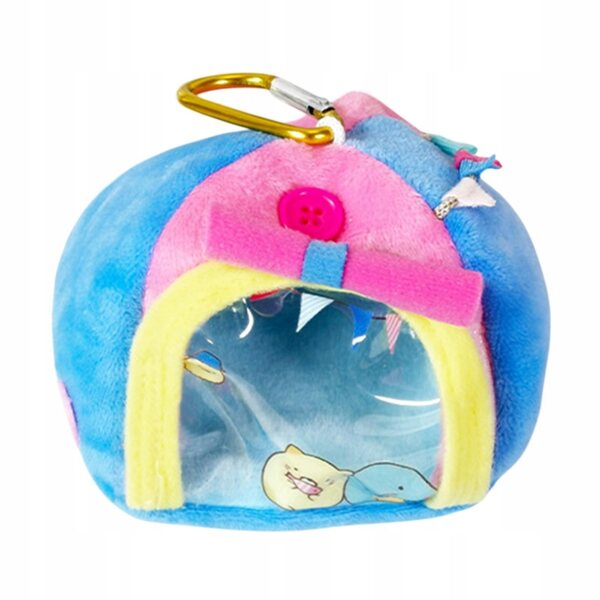 Miniatura Tenda da Principessa in Tessuto Blu 9x9x9 cm Accessorio per Bambole