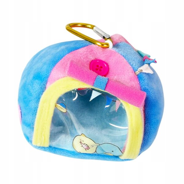Miniatura Tenda da Principessa in Tessuto Blu 9x9x9 cm Accessorio per Bambole