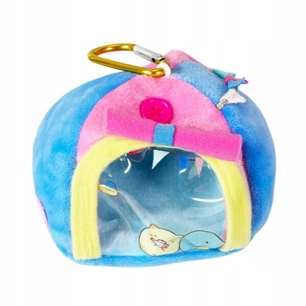 Miniatura Tenda da Principessa in Tessuto Blu 9x9x9 cm Accessorio per Bambole