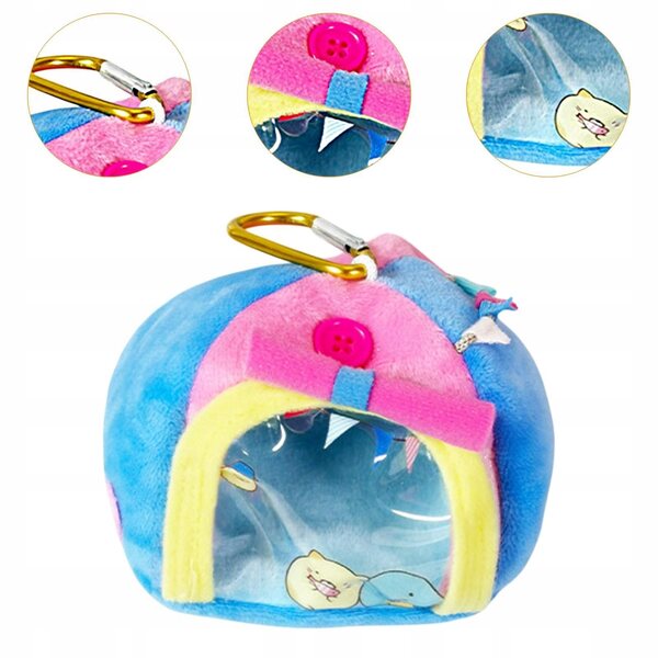 Miniatura Tenda da Principessa in Tessuto Blu 9x9x9 cm Accessorio per Bambole