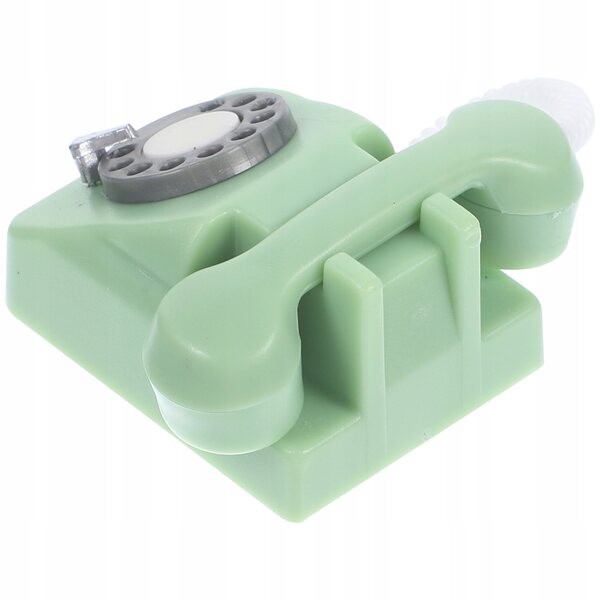 Grünes Mini-Miniatur-Vintage-Telefon zum Dekorieren von Puppenhäusern, 3,8 cm