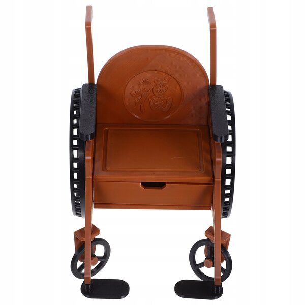 Landau de poupée miniature réaliste 21x19x15 cm en plastique marron
