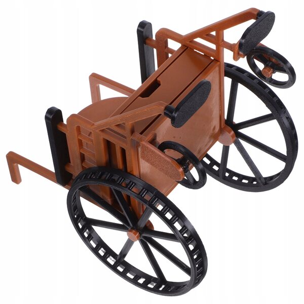 Landau de poupée miniature réaliste 21x19x15 cm en plastique marron
