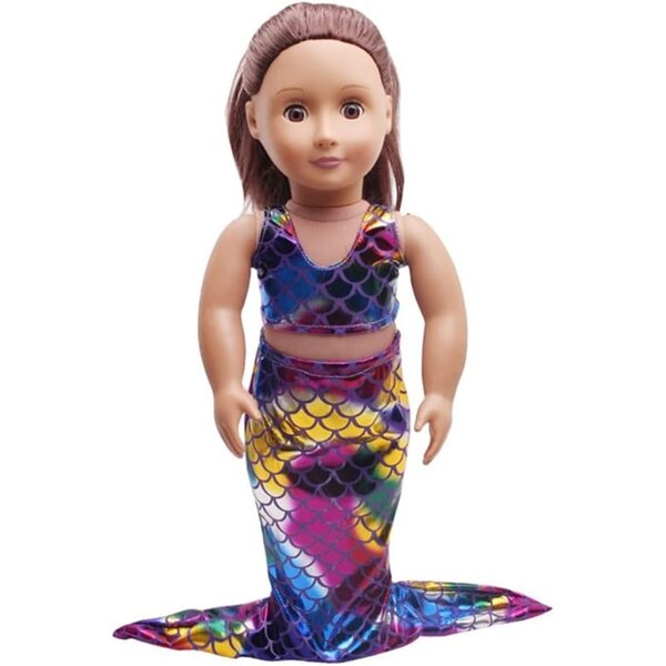 Costume da bagno da sirena per bambole americane 46 cm - Abito casual Uteruik