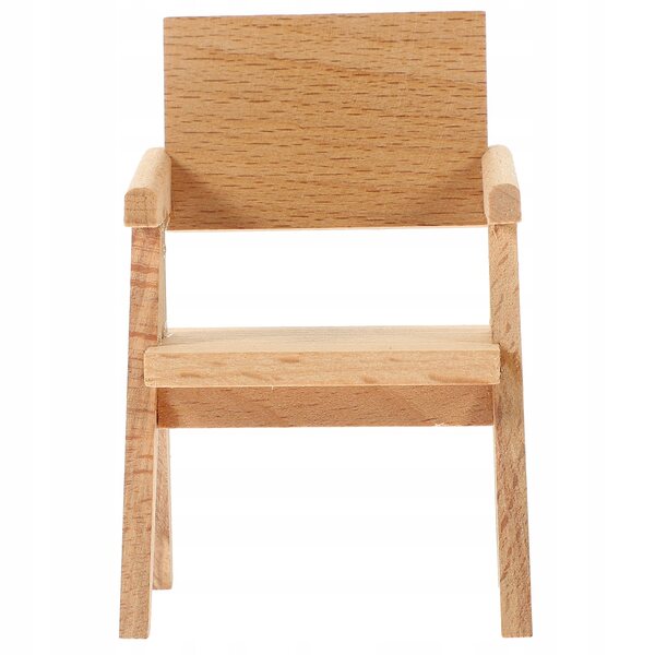 Mini dekorativer Holzsessel für Puppenhaus 8,5x5,6x5,5 cm